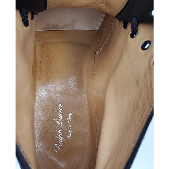 RALPH LAUREN FARLEY Brown Sport Suede Leather Boots Men's 11.5D Made in Italy - Picture 2 of 16